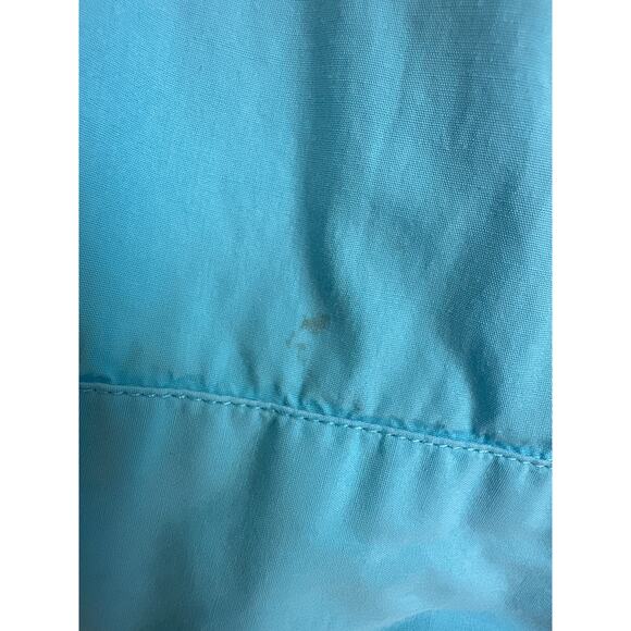 Talbots Size Medium Robbin's Egg Blue Collar Button Down Dress Casual Blouse - Picture 5 of 6